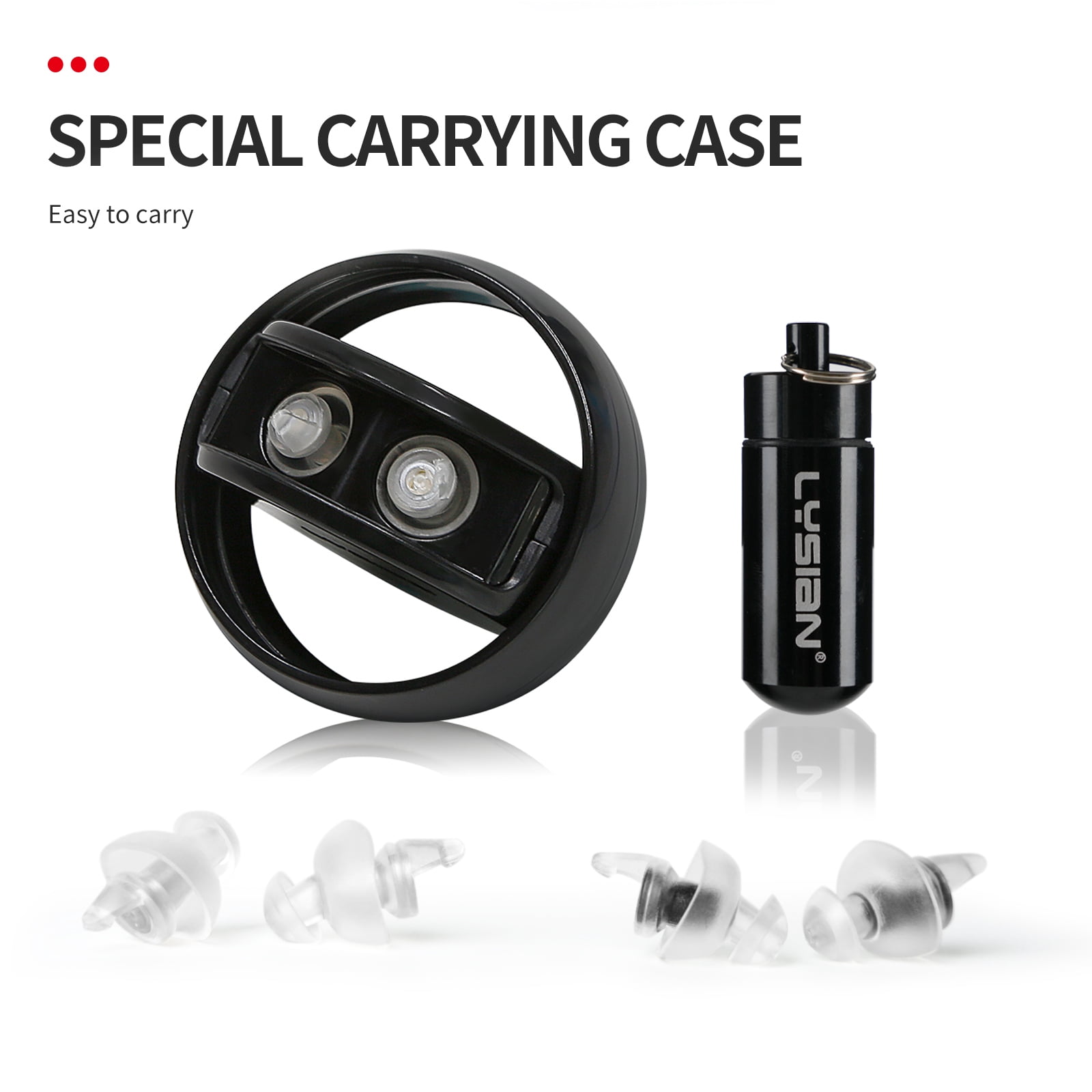 LYSIAN High Fidelity Reusable Silicone Concert Earplugs, 2 Pairs