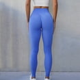 thumbnail image 4 of Maoxin Women's Leggings Women's Seamless High Waist Solid Color Hip Lifting Fitness Pants Women's Running Sports Tight And Drying Peach Hip Yoga Pants Yoga Pants Workout Pants Women Blue L, 4 of 4