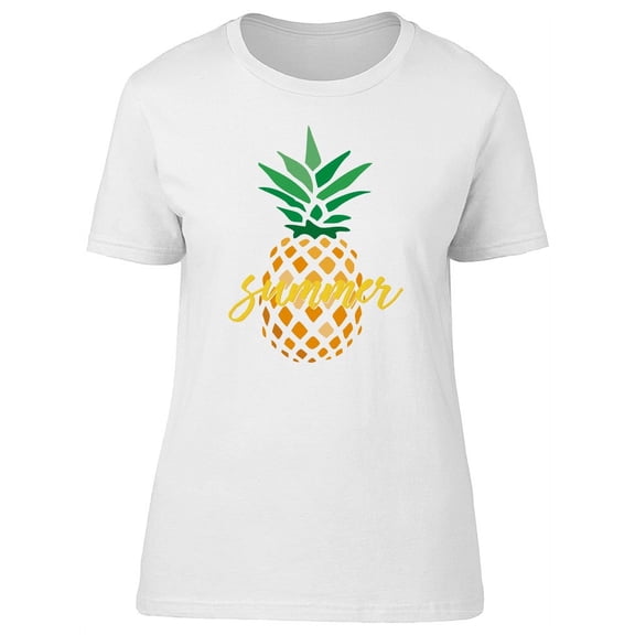 Summer Pineapple Cool Design T-Shirt Women -Image by Shutterstock, Female Medium