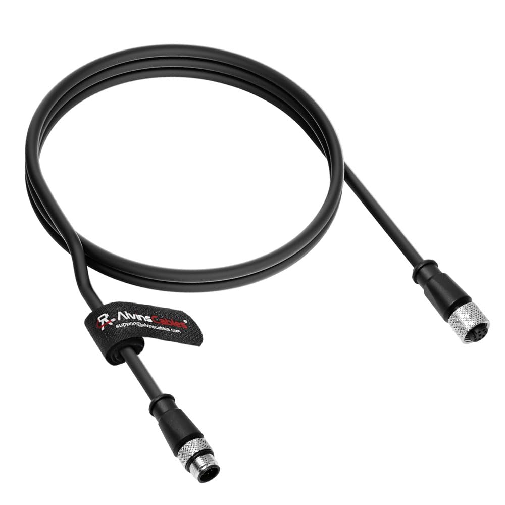 Alvin's Cables M12 A-Code 8 Pin Male to 8 Pin Female Cat6a High-Flex Shielded Sensor Actuator Cable for Cognex Industrial Camera 6.56ft