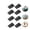 Black, variant on 1.9x1.1x0.4In Reusable Plastic Shims,8Pack Portable Table Leveler Wedges Adjustable Shims for Table,Toilet, Hot Tub and Furniture