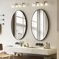 thumbnail image 4 of SHATTERVUE 38"x26" Oval Bathroom Mirror Wall Mounted Mirror with Metal Frame, Black, 4 of 6
