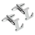 thumbnail image 1 of BodyJ4You 2PC Cufflinks Personalized Initials Letter L Men's Button Shirt Business Gift, 1 of 6