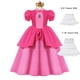 thumbnail image 1 of Vestidos de princesa de melocotón para niñas, disfraz de fantasía con manga de burbuja, trajes de Cosplay para fiesta de Halloween, ropa para niños de 2 a 10 años Fivean unisex, 1 of 2
