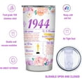 thumbnail image 2 of 80th Birthday Gifts for Women 80th Birthday Tumbler Gift Ideas Happy 80 Year Old Birthday Gift for Mom Grandma 80th Birthday Decorations Back in 1944 Travel Tumbler 20OZ, 2 of 6