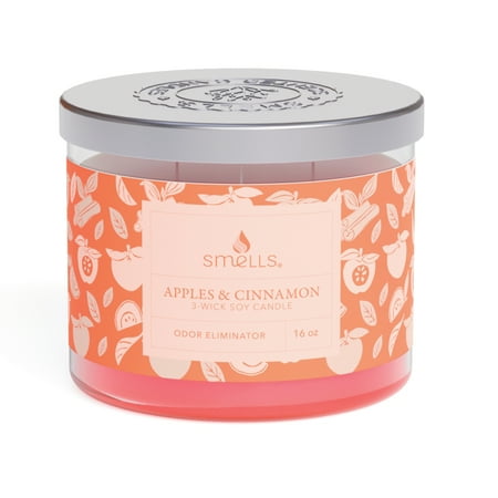 Smells Apple Cinnamon 3 Wick Scented Candle