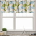 thumbnail image 3 of Ambesonne Geometric Valance & Curtain, Wavy Oval Shapes Stripes, 55"x24", Lime Green Blue Grey, 3 of 7