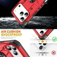 thumbnail image 5 of TECH CIRCLE for iPhone 16 Pro Rugged Shockproof Phone Case with Rotating Finger Ring Holder Kickstand, Compatible with Magnetic Car Mount, Slim Fit Lightweight Protective Hard Shell Cover, Red, 5 of 8