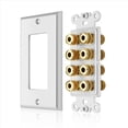 thumbnail image 5 of 4X 8 Postes Placa de Pared del Altavoz Placa de Pared del Cine en Casa Panel de Audio para 4 Altavoces, 5 of 5