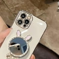 for iPhone Case,3D Bow Glitter Diamond Mirror Makeup Bling
