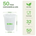thumbnail image 3 of GPED 32oz Deli Containers with Lids 50 Sets, Food Storage Containers with Lids, Soup Containers with Lids, Stackable Plastic Containers, Meal Prep Containers, Leakproof, Freezer/Dishwasher/Microwave, 3 of 7