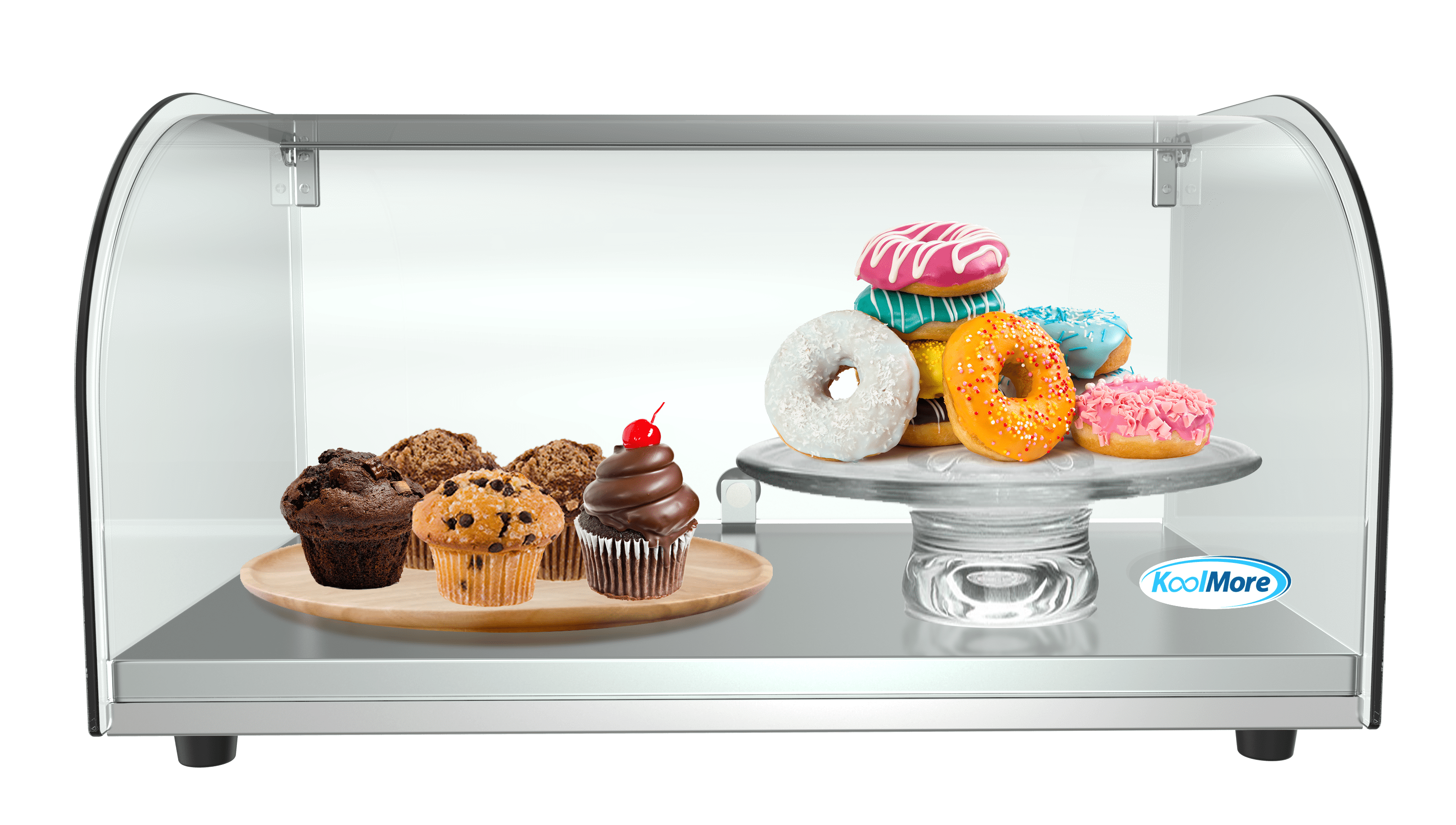 KoolMore 22 in. Commercial Bakery Display Case with Front Curved Glass