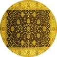 thumbnail image 1 of Ahgly Company Indoor Round Oriental Yellow Industrial Area Rugs, 8' Round, 1 of 4