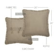 thumbnail image 4 of VHC Brands Sawyer Mill Charcoal Ticking Stripe Collection Farmhouse Style Pillow Cover Sham (Euro Sham 26x26), 4 of 5