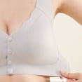 thumbnail image 5 of XFLWAM Bra for Women Button Front No Underwire Seamless Wireless Bra V Neck Full Coverage Bralettes Comfort Everyday Bra Smoothing Padded Bralette, 5 of 5