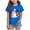 tops71-Blue, variant on UAYOTSE Girls Halloween Short Sleeve Tee Cozy Fall Ghost Halloween Graphic Crew Neck Kids Party Shirt