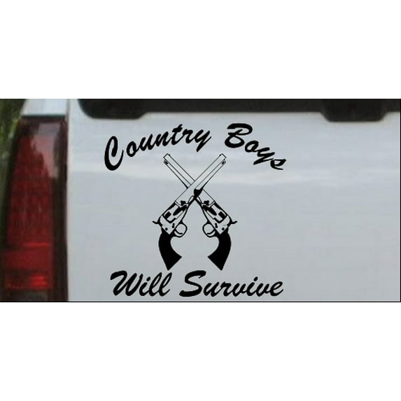 Country Boys Will Survive Car or Truck Window Decal Sticker