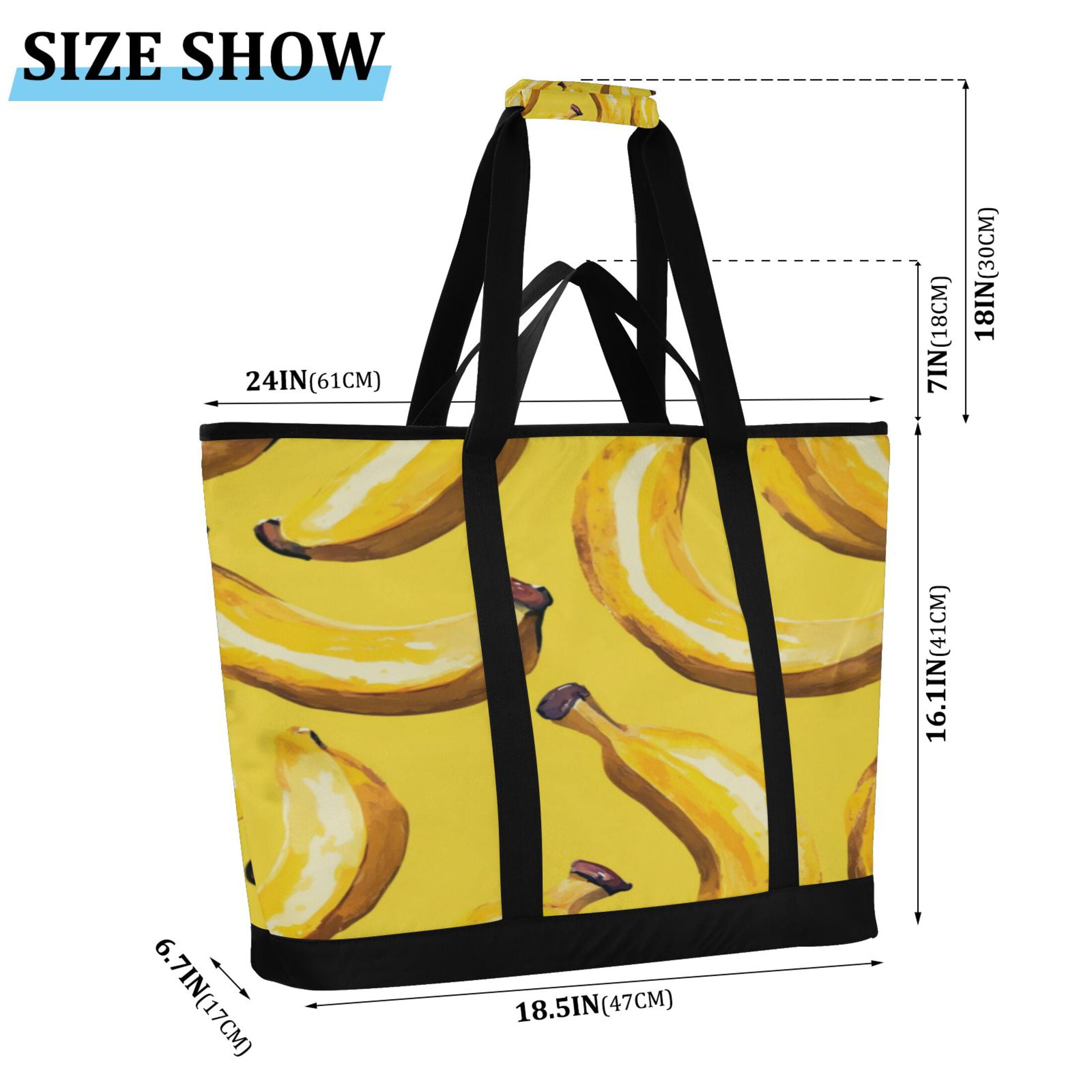Large Hand-held Ice Pack Picnic Bag Insulation and Refrigeration Suitable for Shopping Picnics and Camping Big Yellow Banana