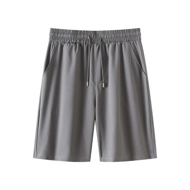 Maplenight Men Golf Shorts Solid Color Drawstring Elastic Waist Gym Athletic Shorts Versatile Fashion Pocket Summer Lightweight Shorts 2025 on Clearance