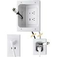 thumbnail image 2 of In-Wall Cable Management Kit for Wall Mounted TV – Cord Hider with AC Outlets, USB-A & USB-C Ports, Includes Extension Cord, Drill Templates & Drywall Tools, 2 of 4