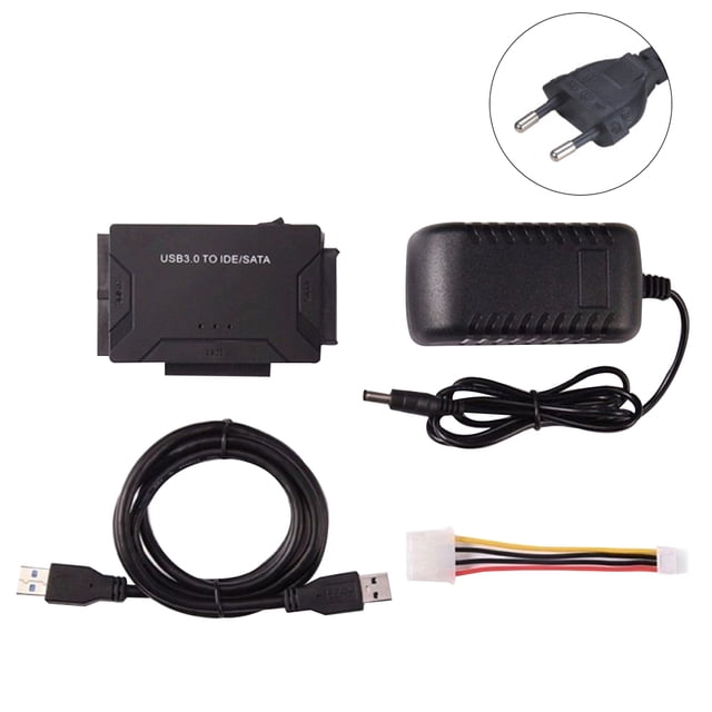 Convertidor de unidad de disco duro USB3.0 a SATA / IDE HDD Caja de caja de disco duro externo de 2,5 / 3,5 pulgadas 5 GBPS Enchufe europeo de alta velocidad Yuarrent EL1116-02B