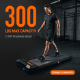 thumbnail image 5 of FYC Under Desk Walking Pad, 180° Foldable Treadmill for Home Office, 2.5HP Quiet Brushless Motor 0.5-4MPH Speed 300LBS Capacity, Compact Design for Small Space, App Control & Bluetooth Speaker, 5 of 9