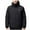 Jackets for Men Black, variant on Big and Tall Mens Winter Puffer Rain Coats with Hoodies M-5XL Plus Size Zip-Up Jackets Casual Windbreaker Thermal Fleece Outerwear Jacket