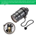 thumbnail image 3 of Uxcell 1/8IP Thread Screw Pull Switch Bulb Holder E26 E27 Lamp Socket Black 2 Pack, 3 of 5