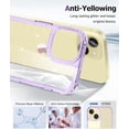 thumbnail image 3 of Compatible with iPhone 15 Plus Case with 2Pcs Screen Protectors + 2Pcs Camera Lens Protectors, [Not Yellowing] Clear Glitter Phone Case, Protective Shockproof Women Cover - Purple, 3 of 12