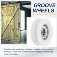 thumbnail image 5 of Uxcell U Groove Ball Bearing Roller, 6 x 30 x 10mm Nylon Pulley Guide Wheel Stainless Steel Track Wheel Heavy Duty Replacement for Slide Door Window Mechanical Equipment, White Pack of 4, 5 of 7