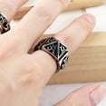 thumbnail image 2 of Opolski Punk Titanium Steel Finger Ring Men Jewelry Xmas Gift Party Cocktail Fashion, 2 of 4