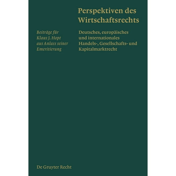 Perspektiven des Wirtschaftsrechts, (Hardcover)