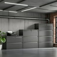 thumbnail image 2 of Omethey 2 Drawer Lateral File Cabinet with Lock, Metal Filing Cabinet for Home Office, Printer Stand, Fits A4/Letter/Legal Size File Folders, Assembly Required (Black), 2 of 9