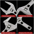 thumbnail image 3 of Adjustable Spanners 6-68MM Open Adjustable Spanners Wrenches Aluminum Bathroom Wrench Rod Plumber Hand Tool, 3 of 5
