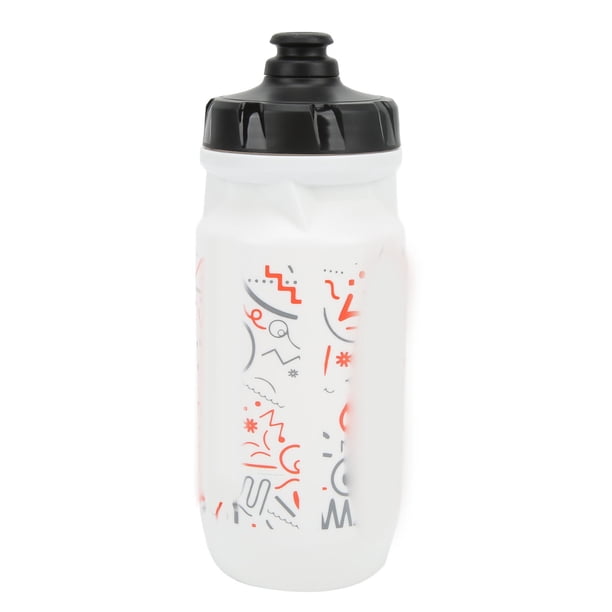 Botella de agua deportiva para bicicleta de montaña, a prueba de fugas, de plástico, para ciclismo al aire libre, ciclismo, camping, senderismo, color blanco, 550 ml