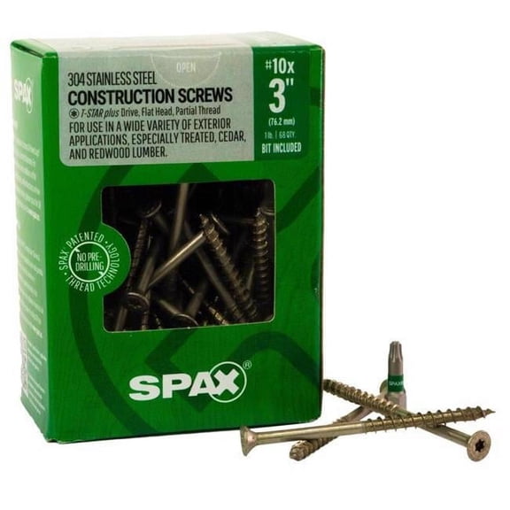 Spax SPAX T-Star Flat Head Stainless Steel Wood Screws