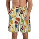 thumbnail image 1 of Balery Different Kind Of Guitars Traje de Baño Estilo Hawaiano para Hombre, Shorts de Secado Rápido con Bolsillos-Large, 1 of 6