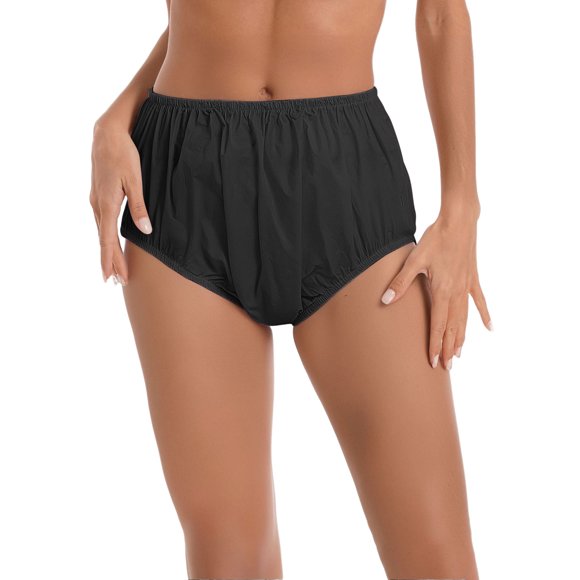 Sholeno Unisexe Hommes Femmes Couvre-Couche sous-Vêtements Coche Anti-Fuite Taille Élastique Culottes Noir P