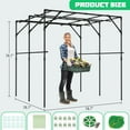 thumbnail image 4 of Lilypelle Large Outdoor Garden Arch Trellis for Climbing Plants, 79'' H x 79'' L x 79'' W Large Grape Vine Trellis Arch Arbor Gazebo, Grape Trellis for Courtyard and Garden Decoration, Black, 4 of 9