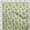 thumbnail image 3 of oneOone Velvet Pear Green Fabric Cactus Sewing Craft Projects Fabric Prints By Yard 58 Inch Wide, 3 of 5