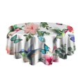 thumbnail image 5 of Pioneer Flower Floral Print Pattern Round Tablecloth 60"x60",Wrinkle Wipeable Table Cloth for Kitchen Dining Room Picnic Patio Party, 5 of 6