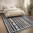 thumbnail image 3 of ODIKA 8'x10' Washable Area Rug Under Layered Door Bold Stripe Doormat Stars Border Layering for Living Room, Sectional, Family , Durable, Non-Slip, 3 of 7