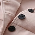 thumbnail image 4 of Bébé Fille Automne Hiver Robe Manteau Manches Longues Bouton une Ligne Veste Trench Top Kaki90, 4 of 6