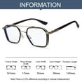 thumbnail image 3 of Vintage Computer Grade Glasses UV Protection Polygon Retro Reading Glasses Eyeglasses Anti Blue Light Flat Mirror Eyewear TRANSPARENT GOLD, 3 of 8
