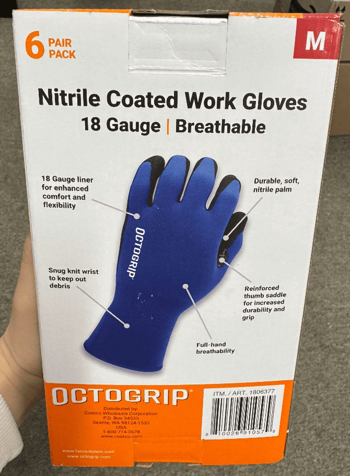 Octogrip Nitrile Coated Work Gloves