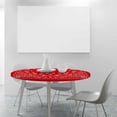 thumbnail image 6 of Eastern Motifs Round Table Cloth Classic Red White Bandana Pattern Elastic Edged Table Cover Fade and Stain Resistant Table Cloths Easy to Clean Fits Tables 40-44" Diameter, 6 of 6