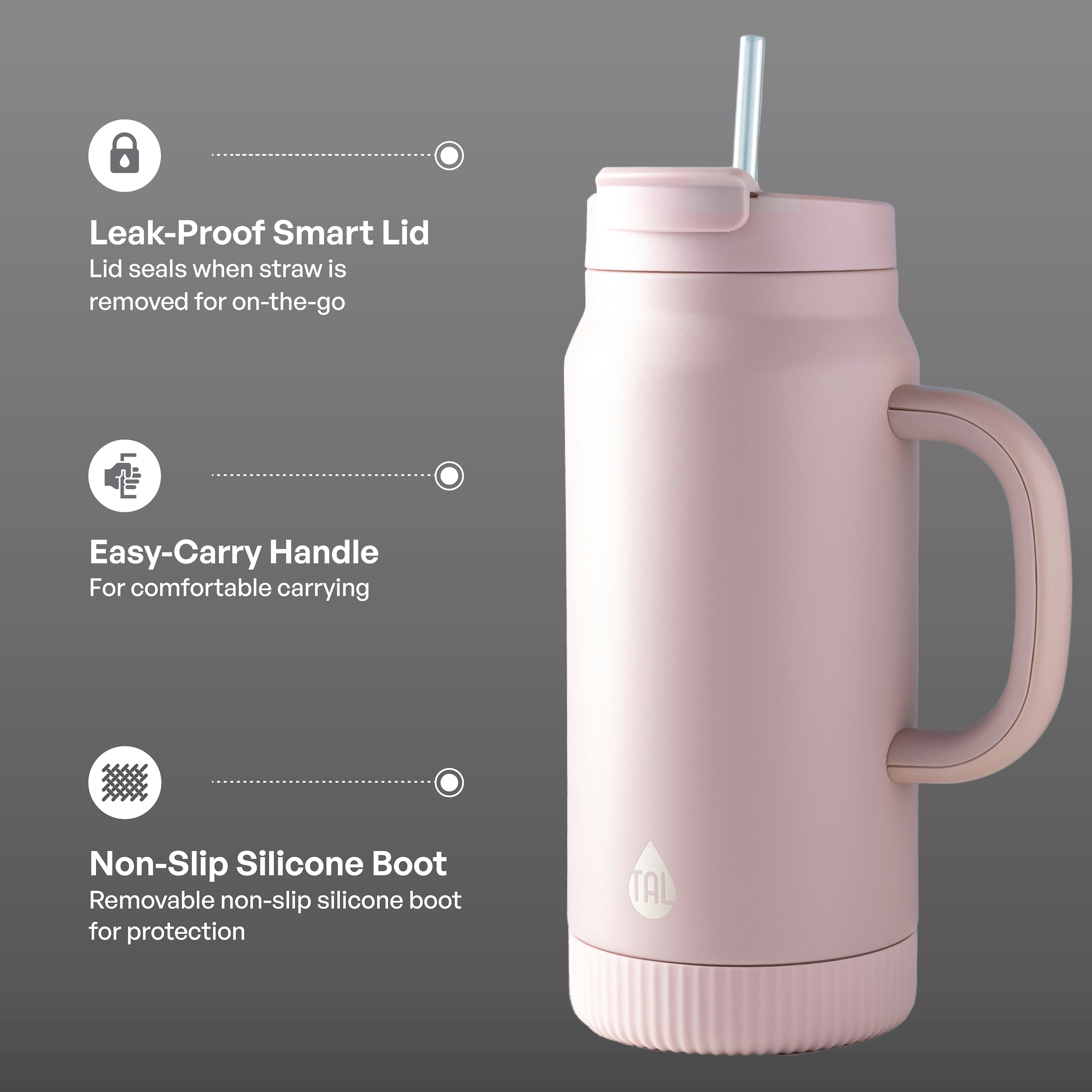 TAL Stainless Steel Hudson Tumbler with Straw photo 3