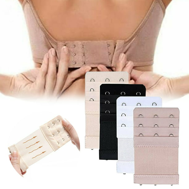 16Pcs Bra Extender 3 Hooks 3 Rows Stretchy Polyester Removable Straps Bra  Extension Strap for Women 