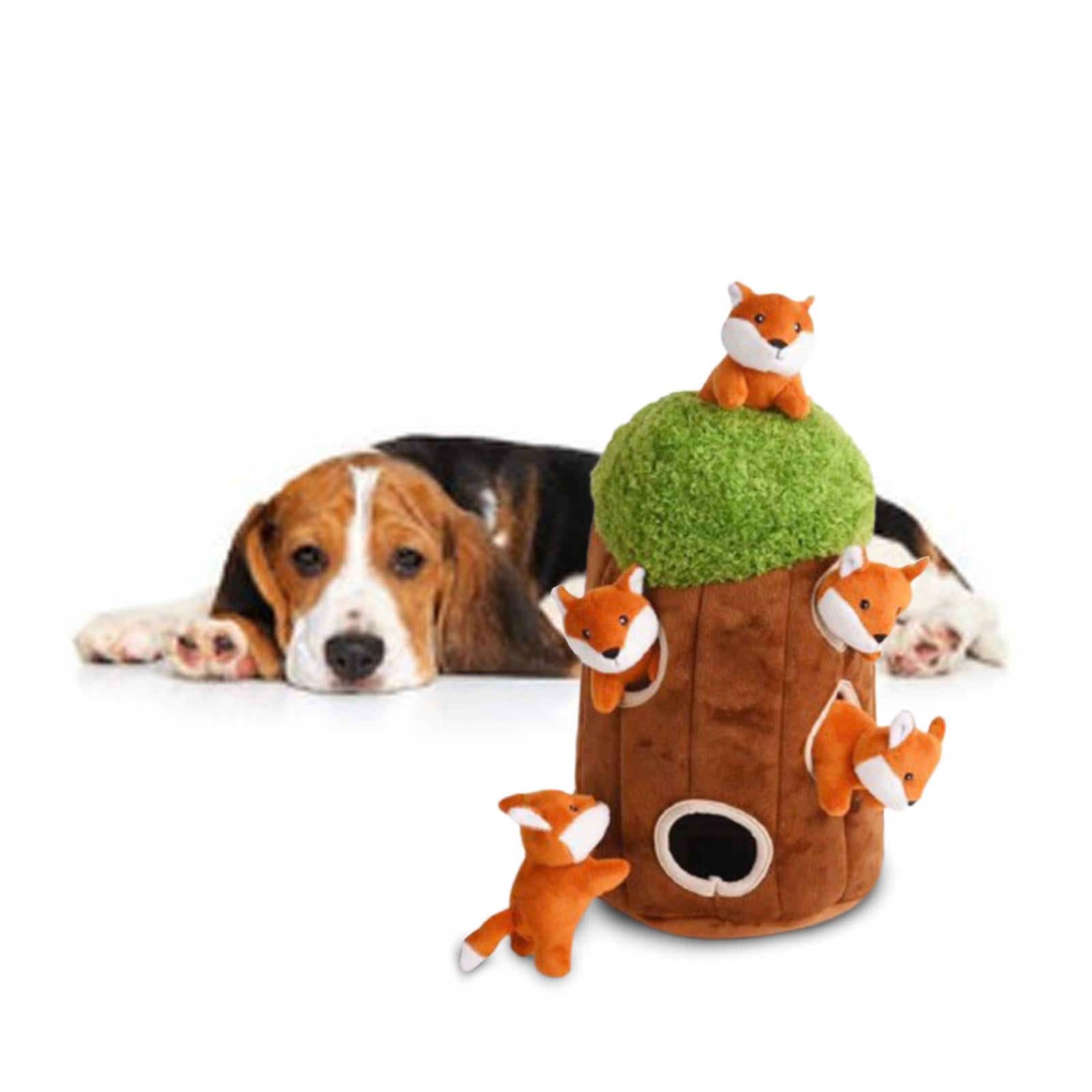 6 Pieces Zoo Friends Interactive Dog Toys Hide & Seek Dog Toys and Puppy Toys Colorful Squeaky Dog Toys Puzzles