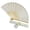 Beige, variant on White Fabric Folding Hand Fan with Tassel and Pouch – Elegant Foldable Handheld Fan for Women, Wedding Fans for Guests, Chinese and Japanese Style Asian Gift for Party, Dance & Home Decoration